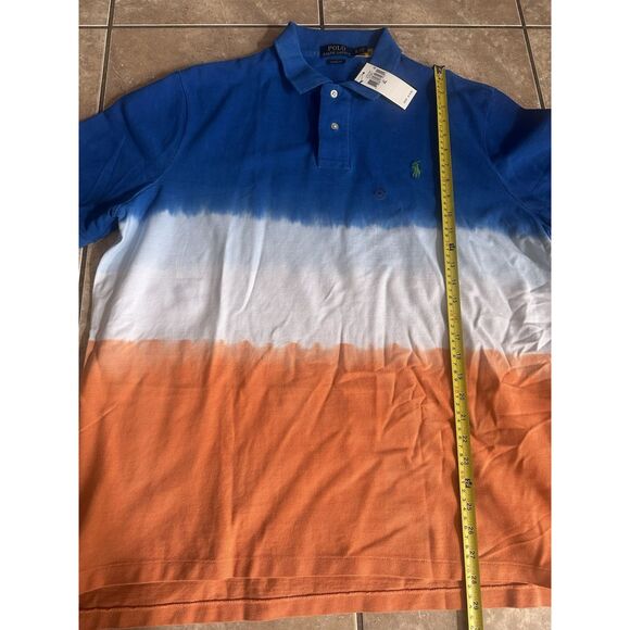 NWT Polo Ralph Lauren XL Ombre Mesh Polo Multi Classic Fit - Picture 5 of 6